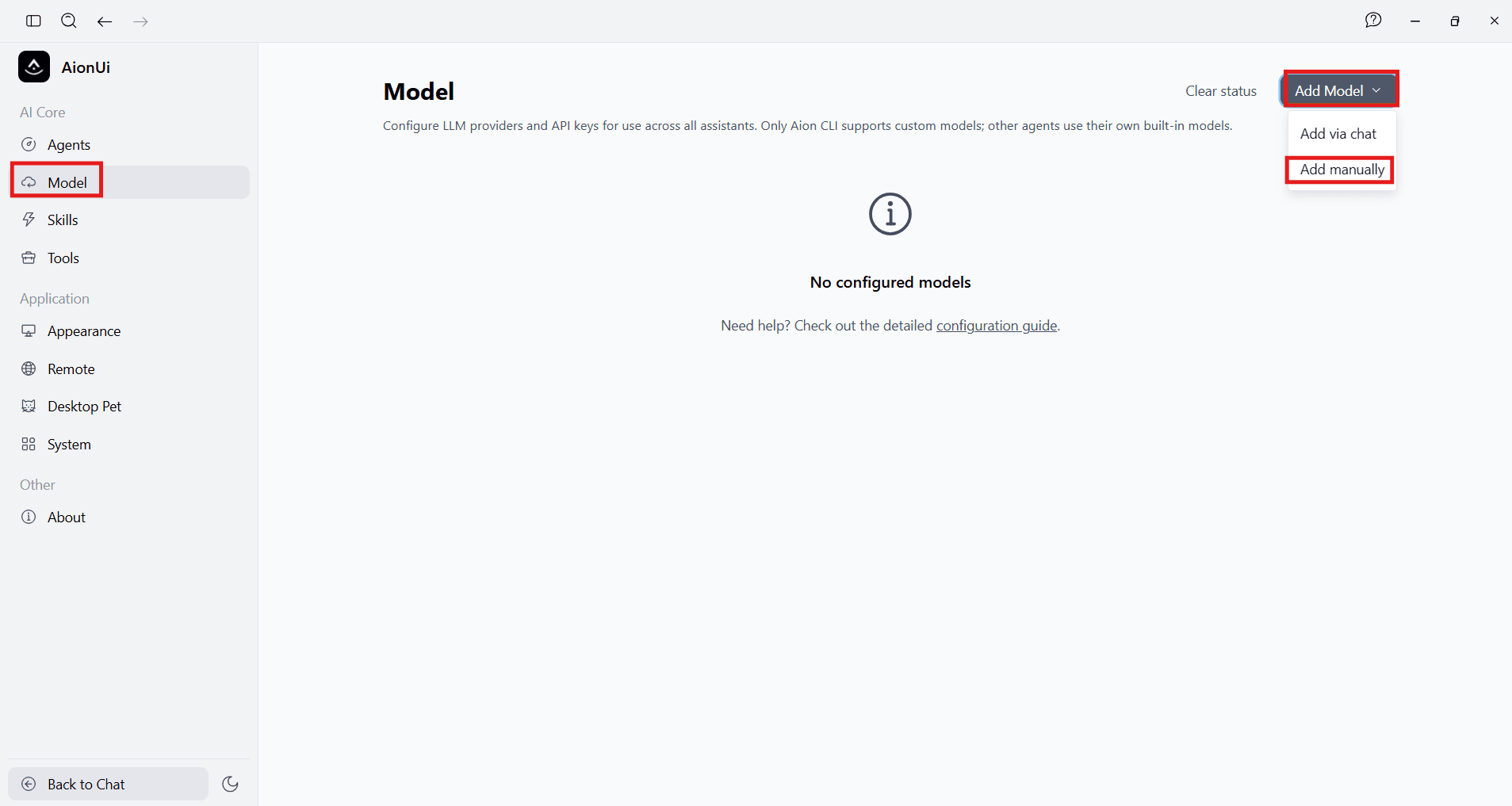 Open Settings