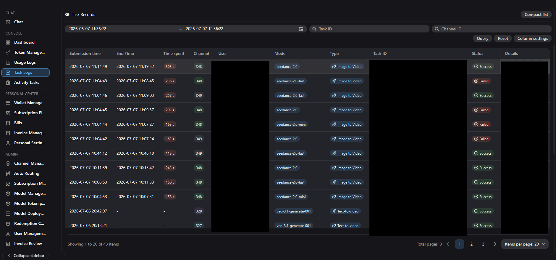Task logs
